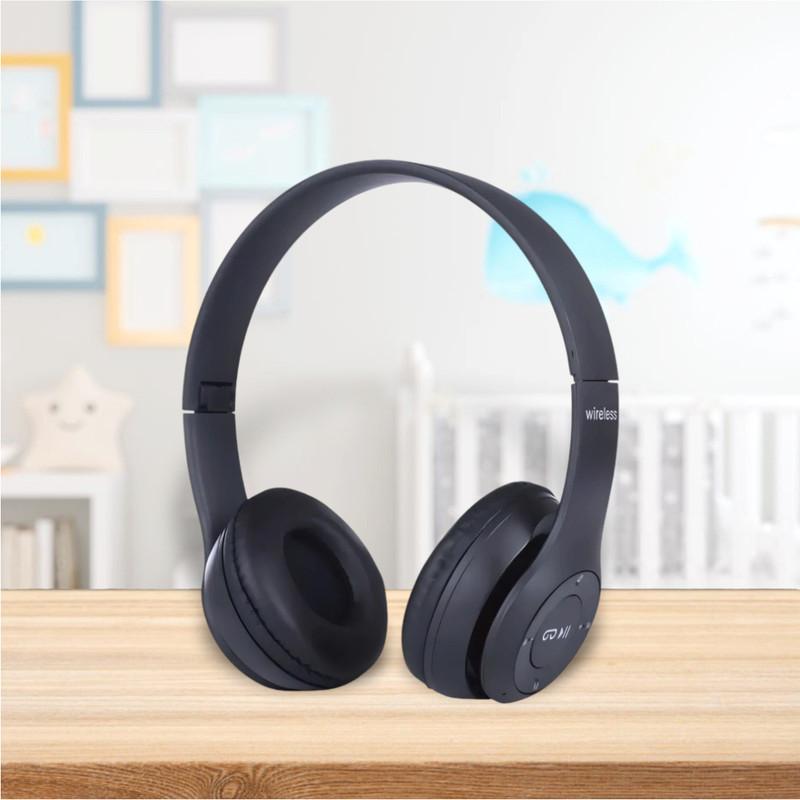house of common Wireless Headphones for Audio with Powerful Heavy Bass Response_CW Bluetooth & Wired(Black, On the Ear)
