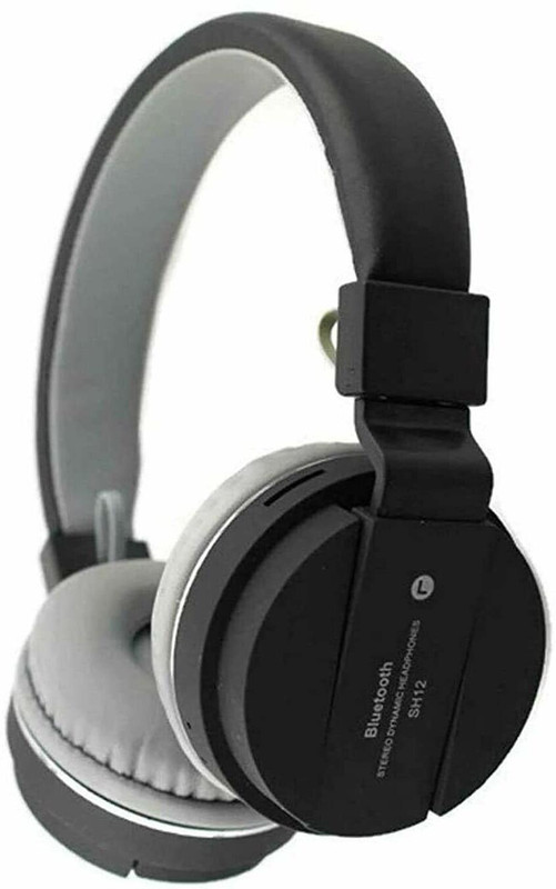 Glatoxi SH-12 WIRELESS BLUETOOTH HEADPHONE with 2 PAIR PUBG GAMING GLOVES Bluetooth(Black, On the Ear)