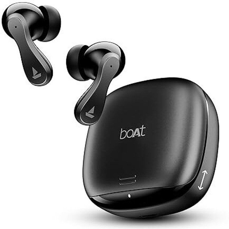 boAt Airdopes 313, Glide Shell, ENx Tech, 75H Battery, Stream Ad Free Music via App Bluetooth(Jade Green, True Wireless)