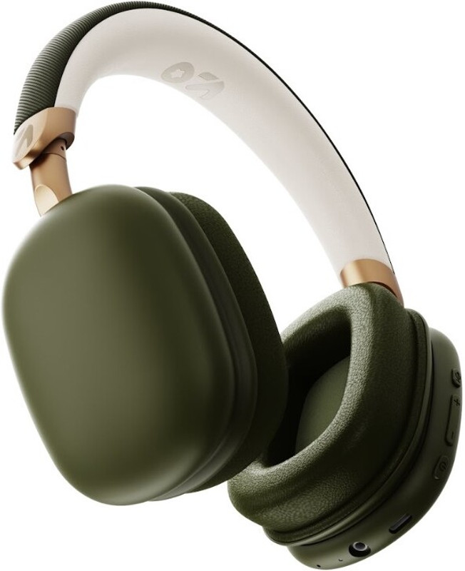 GOBOULT Fluid X 60Hrs, 40mm Drivers, Foldable design, ENC Mic, 5.4v Bluetooth & Wired(Jet Black, On the Ear)