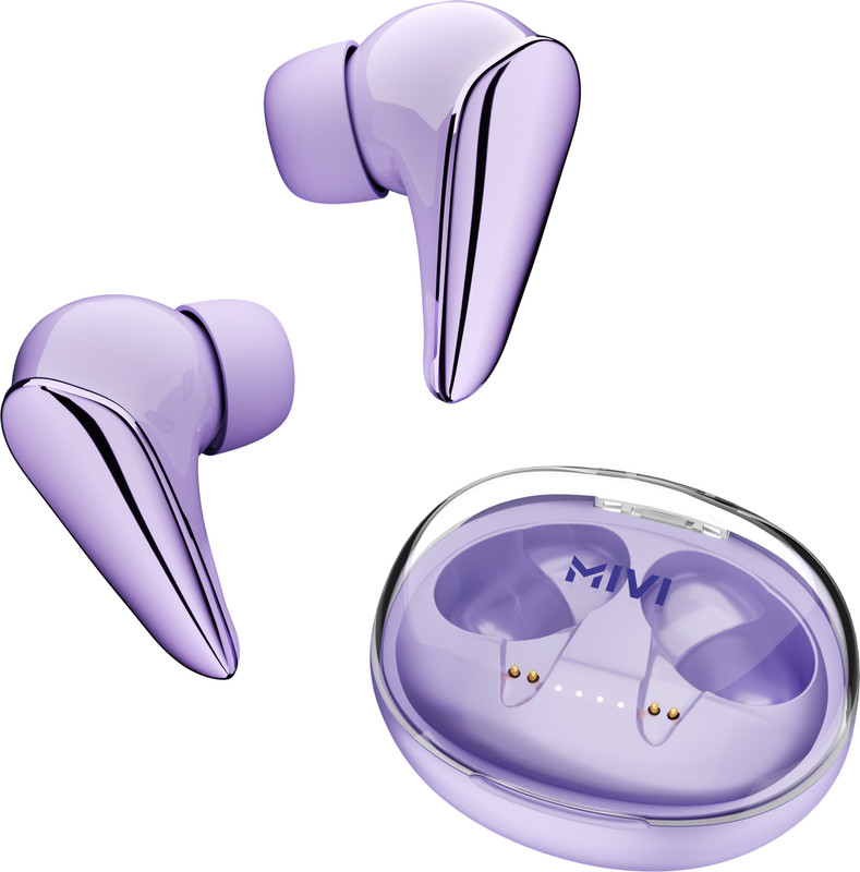 Mivi DuoPods Tune ,70H, 3D Soundstage, AI-ENC, BT v5.3 with AAC earbuds Bluetooth(Iris Lavender, True Wireless)