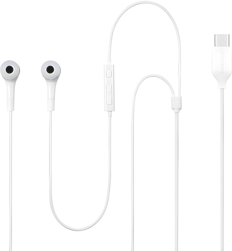 THE BLACK TECH Samsung Type-C Earphone, White Wired(White, On the Ear)