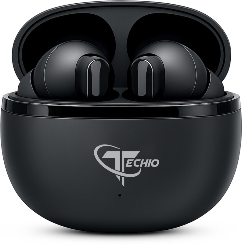 TECHIO SwiftBeats Bluetooth(Black, True Wireless)