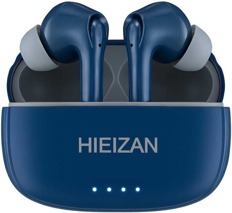 HIEIZAN Blue Bluetooth AirPods Wireless Earbuds with Mic & Charging Case for All Device Bluetooth(Blue, True Wireless)
