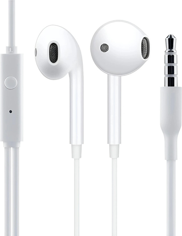 ULTRADART 3.5MM Deep Bass For O_PPO Reno Series HF003 Wired Gaming(WHITE AND GREEN, In the Ear)