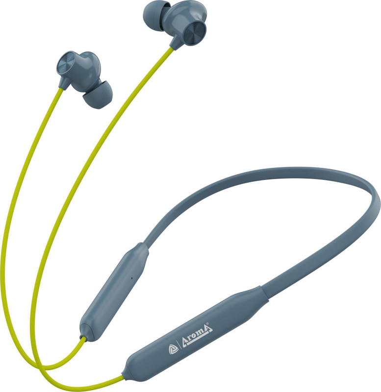 Aroma NB120 Amaze Upto 50 Hours Playtime*, Fast Charging, Dual Pairing Neckband Bluetooth(Jazz Green, In the Ear)