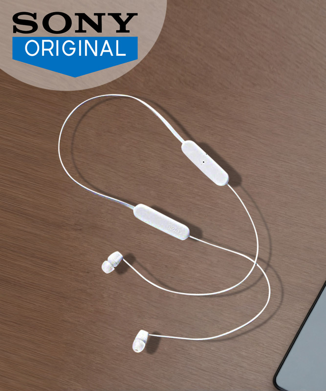 SONY WI-C100 with 25 Hours Battery Life Bluetooth(White, In the Ear)