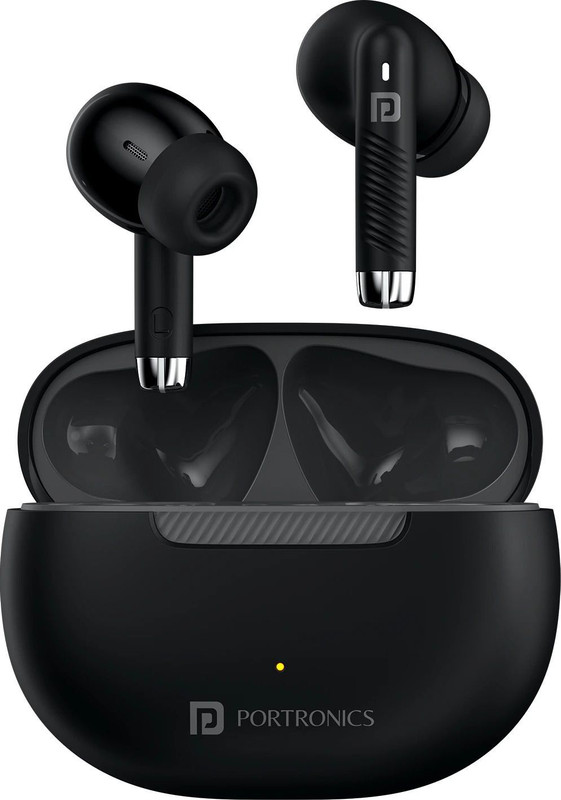 Portronics Harmonics Twins 32 in-Ear TWS Earbuds,HD Mic,30 Hours Playtime,Touch Control Bluetooth(Black, In the Ear)