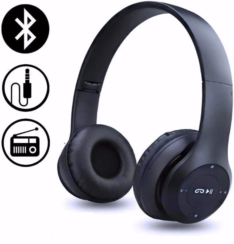 house of common Fold Wireless UltraBass Signature Sound_6Q Bluetooth & Wired(Black, On the Ear)