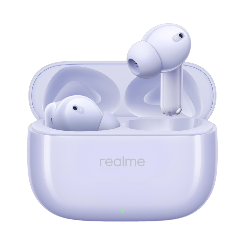 realme Buds T310 with 12.4mm Driver, 46dB ANC, Spatial Audio and upto 40 hours Playback Bluetooth(Monet Purple, True Wireless)