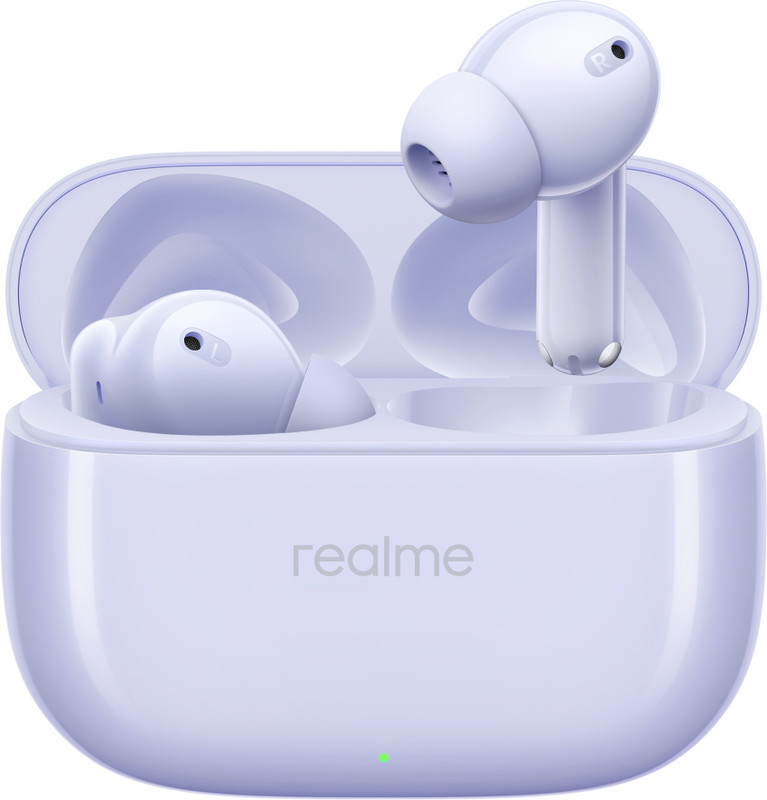realme Buds T310 with 12.4mm Driver, 46dB ANC, Spatial Audio and upto 40 hours Playback Bluetooth(Monet Purple, True Wireless)