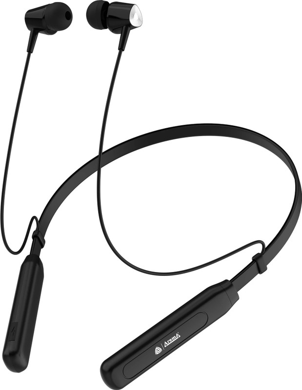 Aroma NB119 Titanium Pro Upto 100 Hr Playtime*,ENC,Fast Charging,Dual Pairing Neckband Bluetooth(Forest Green, In the Ear)