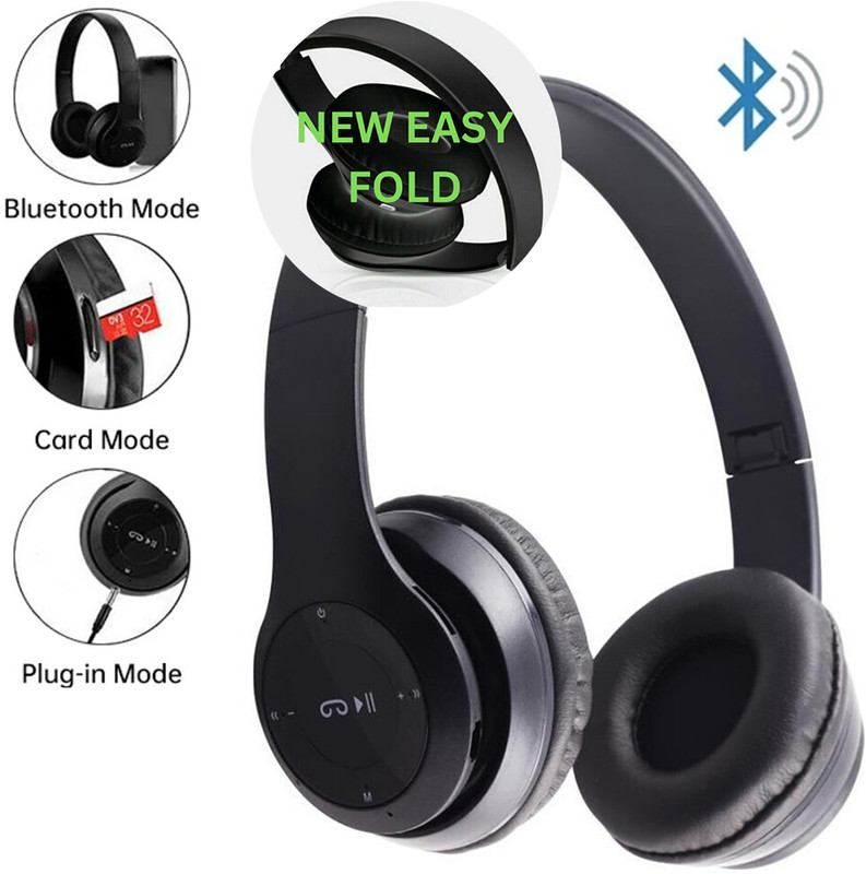 TABARET Good Sound With Mic,SD Card Support 8Hrs Battery Backup Bluetooth Headphone Bluetooth(Black, On the Ear)