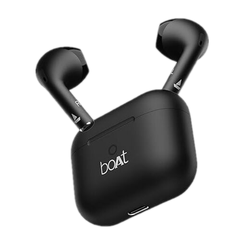 boAt Airdopes Alpha,35H Battery, 13mm Drivers,ENx, Stream Ad Free Music via App Bluetooth(Jet Black, In the Ear)