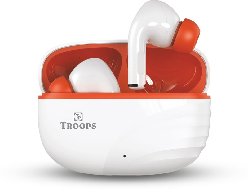 TP TROOPS Wireless Earbuds with Touch Controls, a built-in microphone for calls Bluetooth(Orange, True Wireless)