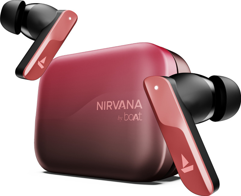 boAt Nirvana X TWS(2025 Launch),Dual Drivers by Knowles,Hi-Res Audio LDAC,App Support Bluetooth(Galactic Red, True Wireless)