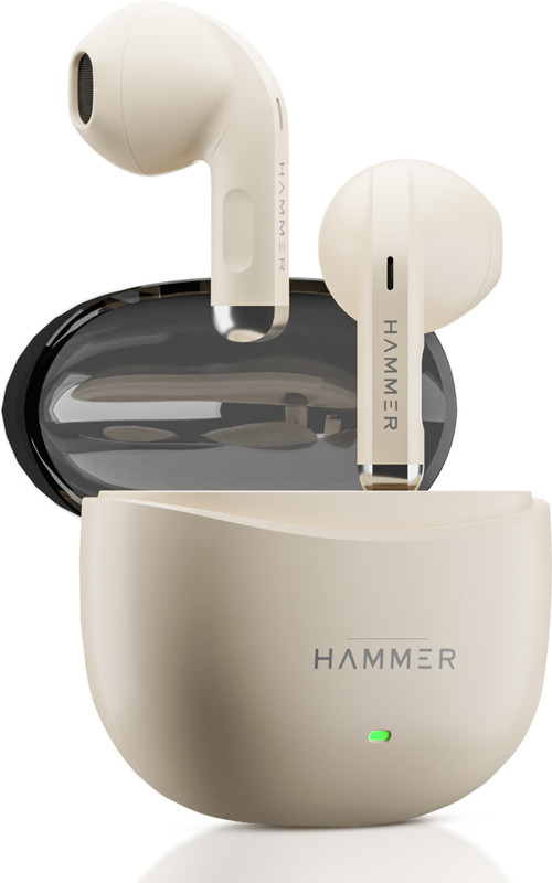 Hammer Ultra Pods Tws Earbuds, Latest Bluetooth V6.0, 50H Playtime Bluetooth(Beige, True Wireless)