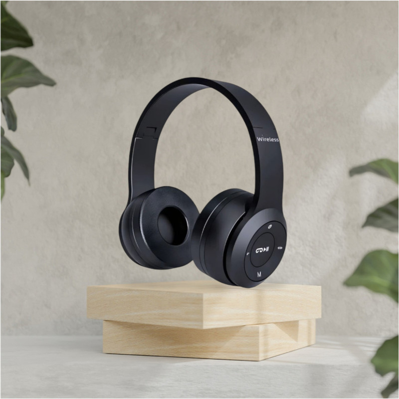 house of common Wireless Headphones with Ergonomic Design and AUX Compatibility_PZ Bluetooth & Wired(Black, On the Ear)