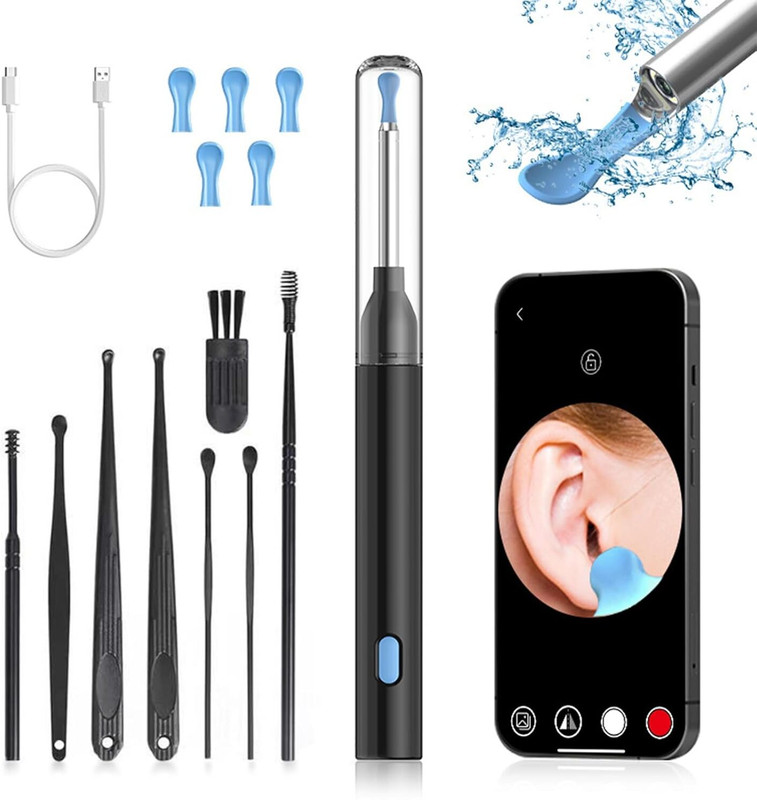 Wannasky Ear Wax Remover Tool Kit with Ear Curette Cleaner and Spring Ear Buds Cleaner