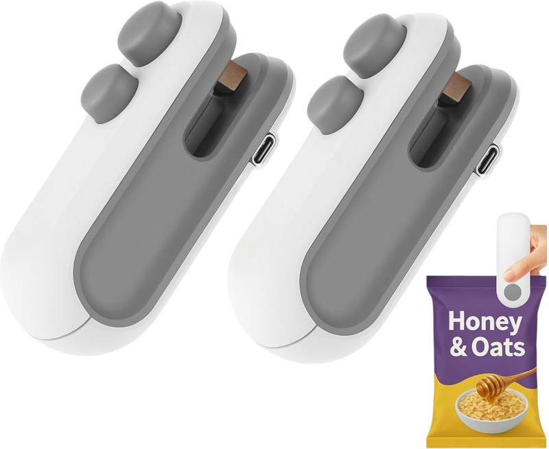 ENCYQ Sealing Clip - Portable Mini Sealing Machine Handheld Packet Sealer Manual Vacuum Bag Sealer