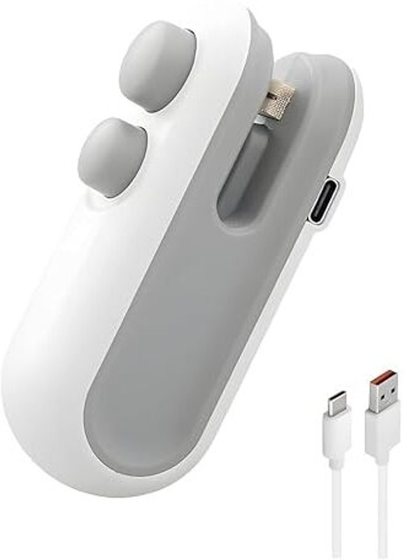 Bright Cove 2-in-1 USB Rechargeable Handheld Packet Sealer & Cutter Hand Held Heat Sealer(80 mm)