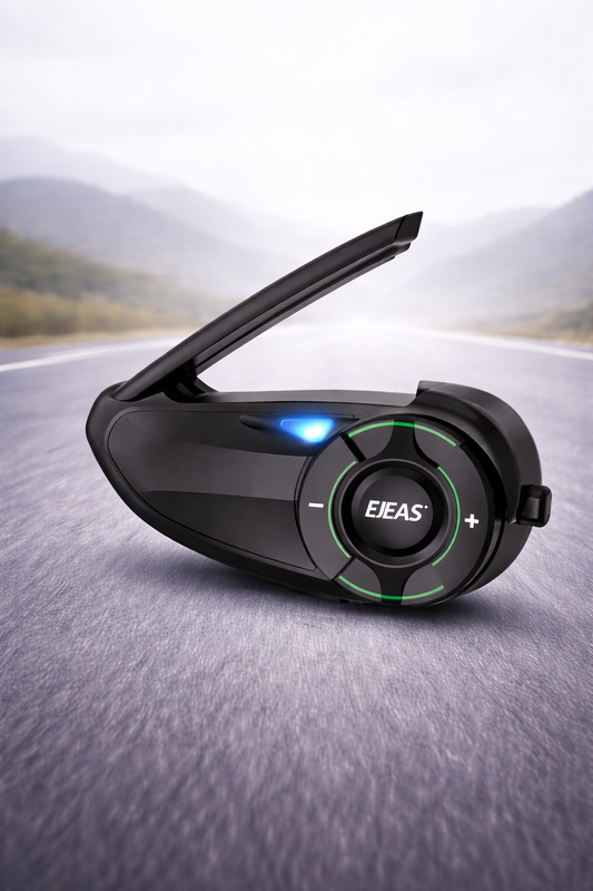 HIC Q8 Motorcycle Helmet Bluetooth Headphones Intercom Helmet bluetooth device with Hands Free Calling, GPS Navigation, Earphone, Voice Assist(1000 m 8 hr)