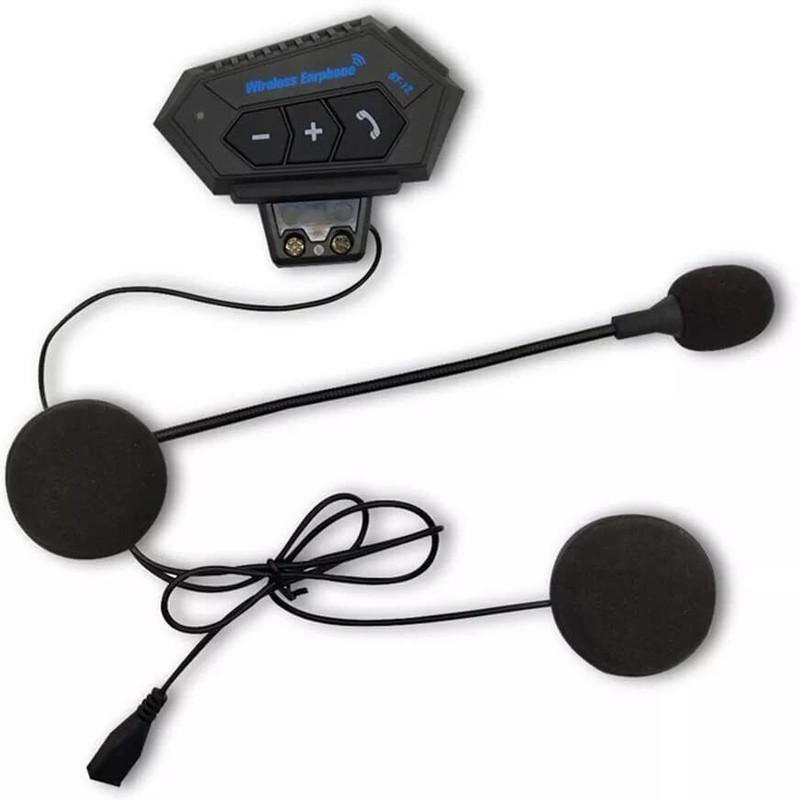 RoadReligion Motorcycle Helmet Bluetooth Audio System - Wireless Music & Communication, Built-in Mic Helmet bluetooth device with Earphone(N/A m 0 hr)