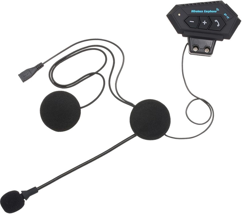 DRUMSTONE Bluetooth Helmet Headset – Motorcycle Earphones Helmet bluetooth device with Microphone(20 m 5 hr)