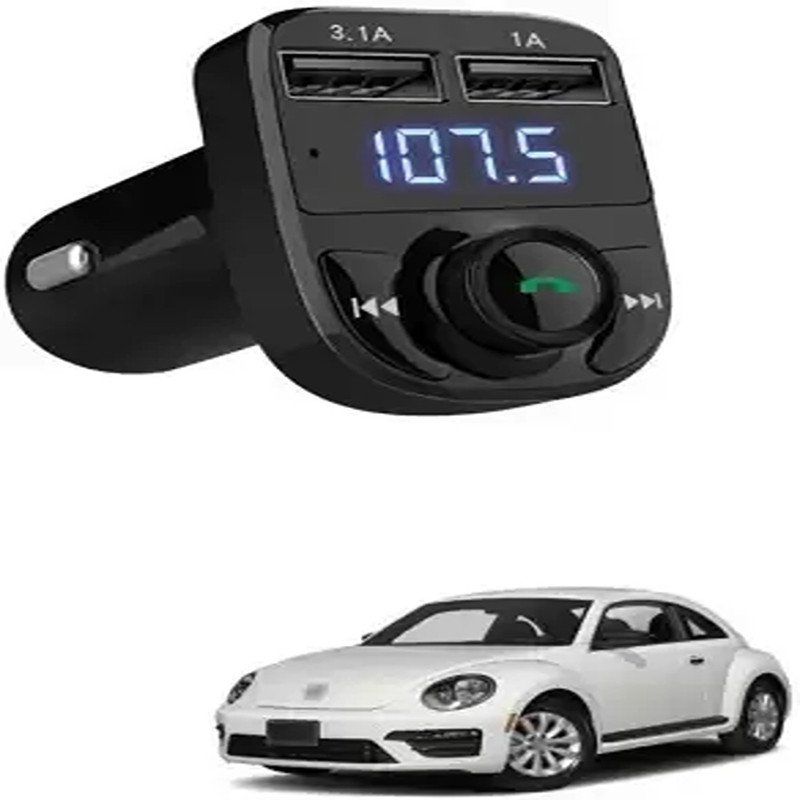 TechTrave Portronics X8 Car Bluetooth Device with Car Charger (Black) Helmet bluetooth device with Hands Free Calling, Light Sensor, Microphone(100 m 10 hr)