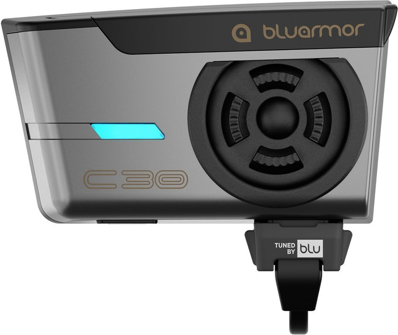 BluArmor C30 Helmet bluetooth device with Microphone, Integrated Speakers, Crash Detection, Hands Free Calling(1200 m 16 hr)