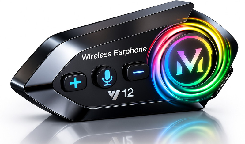 Fire Turtle Y10 Bluetooth Helmet Headset with Dual Phone, Music, GPS & IP67 Waterproof Bluetooth Helmet bluetooth device with Voice Assist, ANC, Earphone, Hands Free Calling, GPS Navigation, Microphone(10 m 10 hr)
