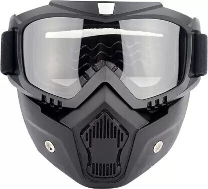 Auto Trends Motocross Bike Riding Goggles Glasses Face Dust Mask With Detachable Blowtorch33 Helmet Breath Guard