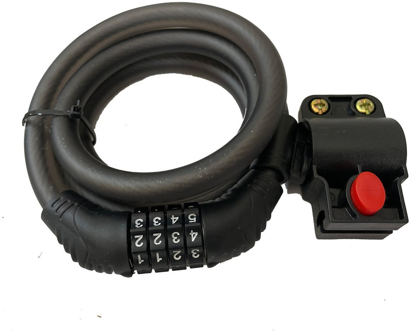 ShreNik Spiral Lock 4 Digit Combination Resettable Password Change Number Cable Helmet Cycle Lock