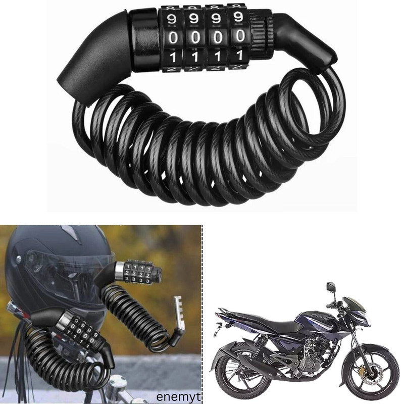 ENEMYT Stainless Steel Combination Lock For Helmet