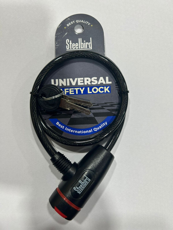Steelbird Air Stainless Steel Cable Lock For Helmet