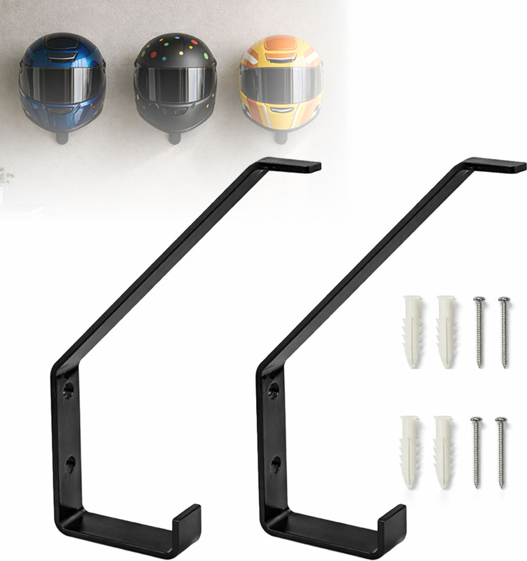 BRXR Premium Bike Helmet Metal Wall Hanger Holder Organize For Home, Garage & Office Helmet Mount
