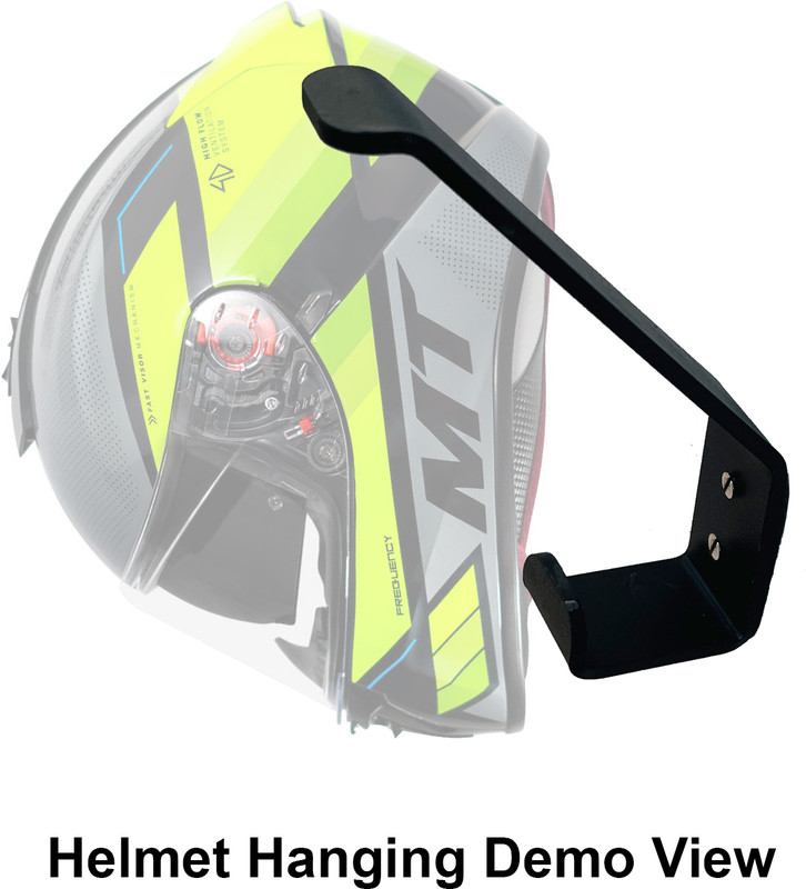 L3 MODZ Wall-Mountable Helmet Stand, Gloves, Jacket, backpacks wall hanger (Pack of 2) Helmet Mount