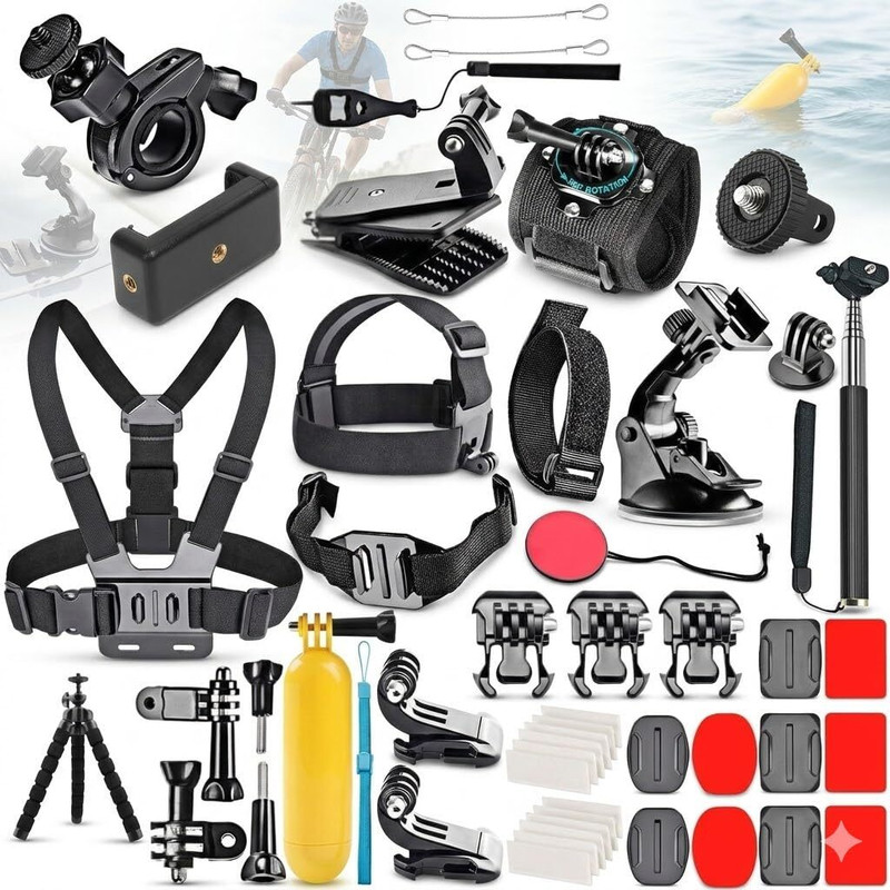 Jern Helmet Stand Camera Mount(Black)