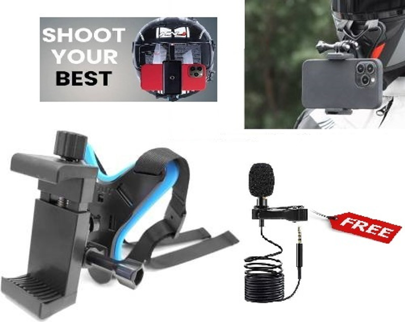 TRYFLY Belt Chin Mount+ Holder+Collar Mic For Moto Vlogging Helmet Mount Helmet Mount