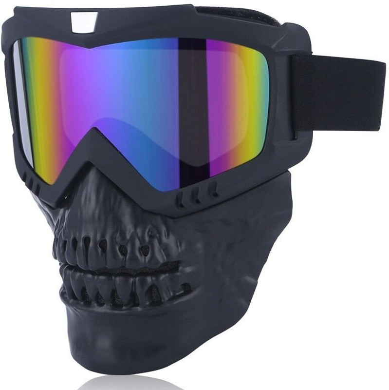 ASRYD Motorcycle Ghost Riding Goggles ATV Dirt Bike off Road Riding Eye Safety Goggle Helmet Visor(Mullti Color)