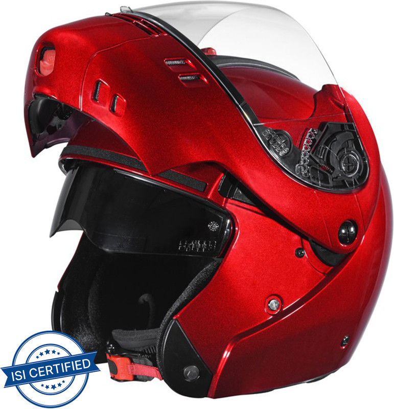 STUDDS Ninja 3G Motorbike Helmet(Cherry Red)