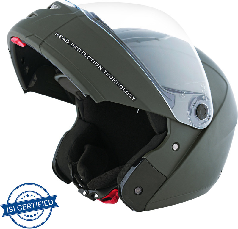 STUDDS NINJA ELITE SUPER FULL FACE - MILITARY GREEN -L Motorbike Helmet(Matt Green)