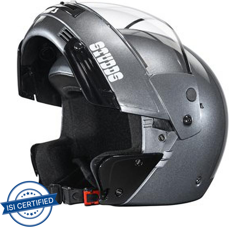 STUDDS Ninja Pastel Plain Motorbike Helmet(Gun Grey)