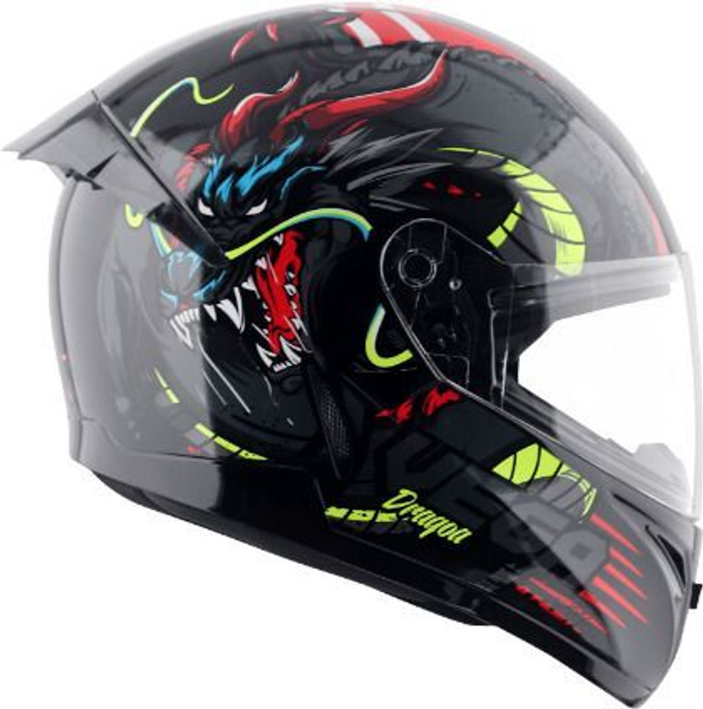 VEGA Voyager Dx Dragoa Full Face Sports Black Red L Size Motorbike Helmet(Glossy)