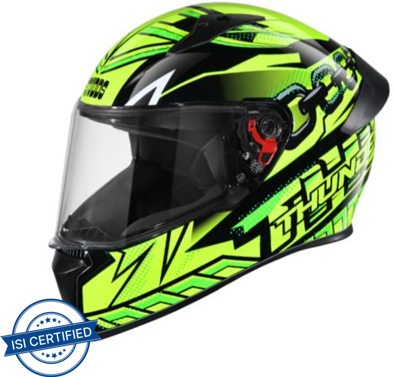 STUDDS THUNDER D5 Motorbike Helmet(Black Green N5)