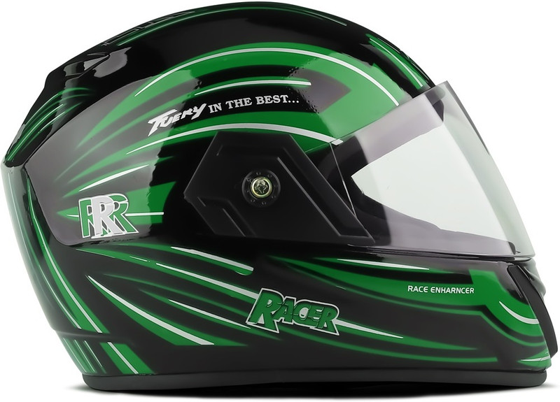fuery MEGHA JAZZ GRAFFICS FULL FACE ISI HELMET FOR MEN WOMEN GIRSL Motorbike Helmet(Green)