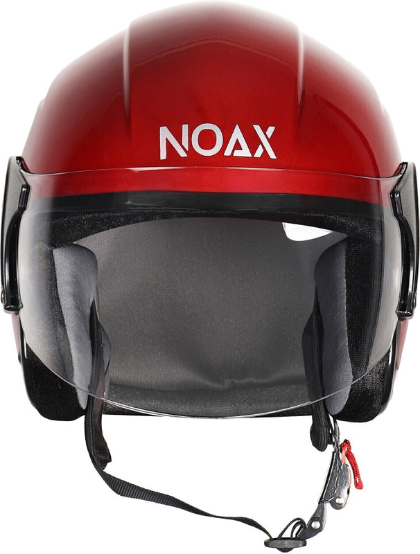 NOAX OPEN FACE HELMET ISI MARKED SOLID BODY UNISEX HELMET PACK OF 2 Motorbike Helmet(red without)