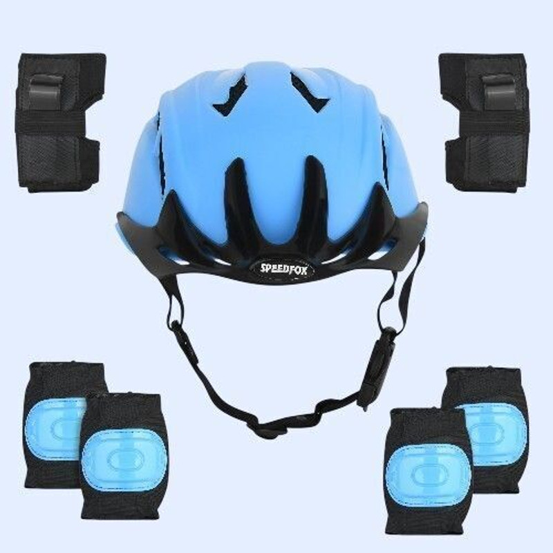 SPEEDFOX sun protective black vizor safety protection kit helmet for unisex Cycling Helmet(Blue, Black)