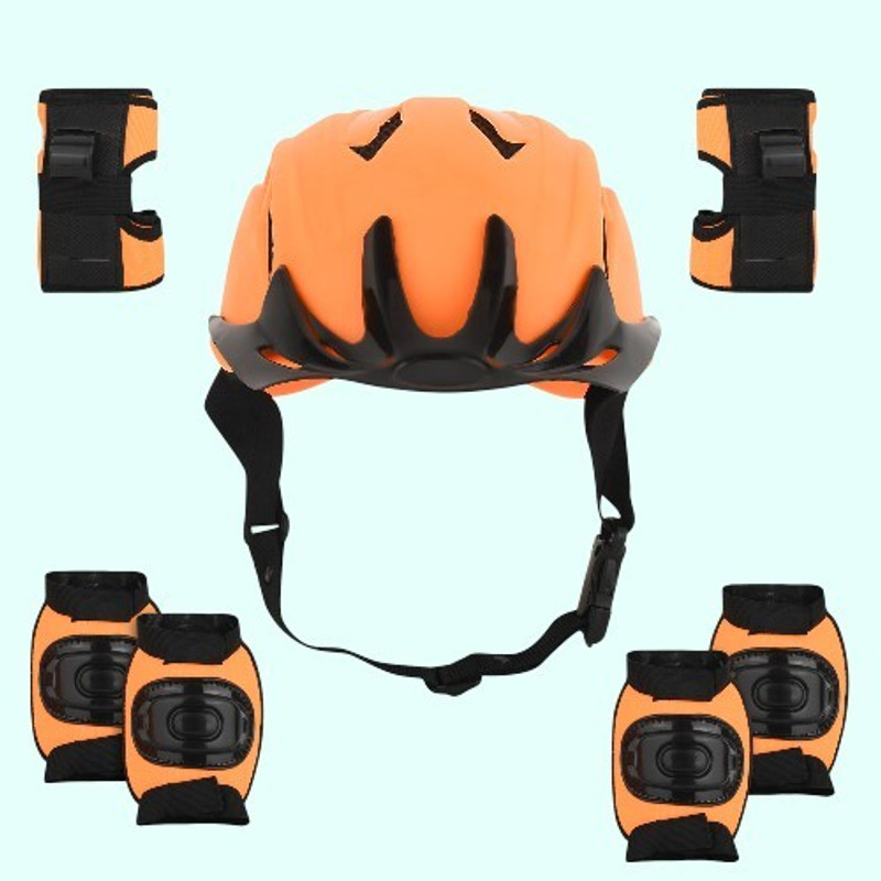 Shopeleven Kids (4-10 Years) Cycling and Skating With Helmet, Knee & Elbow Guard, Glove Cycling Kit