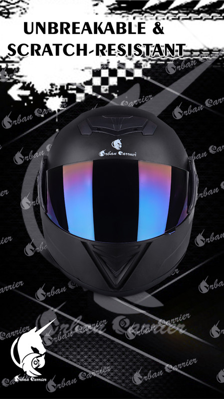 Rainbow Visor Helmet with UV Scratch Resistance